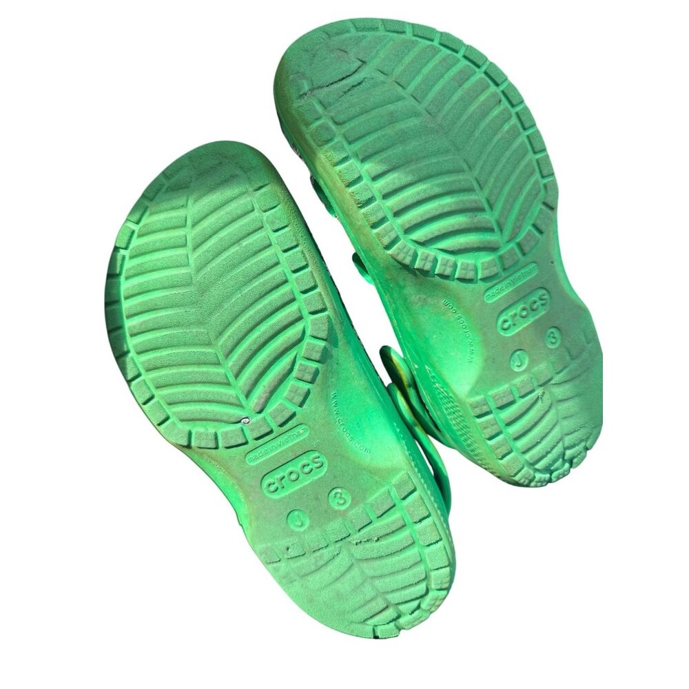 Minecraft Creeper Kids Clogs Size 3 – Green Gaming Sandals - Picture 3 of 4